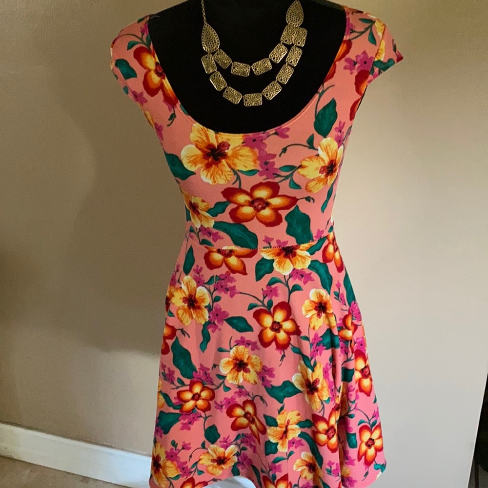 Pink floral dress